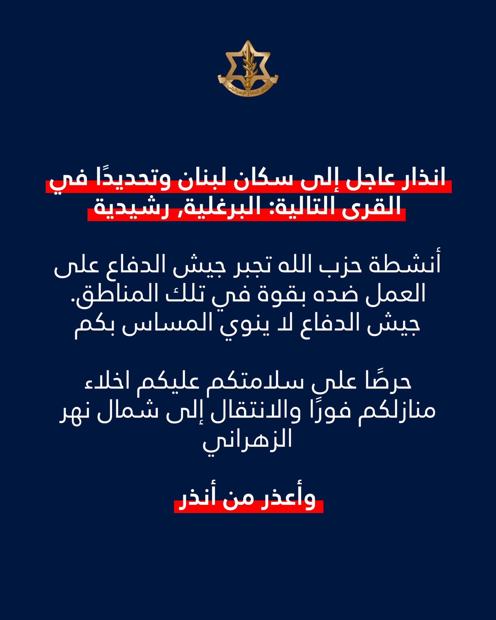 IDF forced displacement map